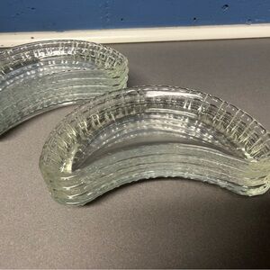 Vintage Fostoria Colony Regency crescent plates MCM